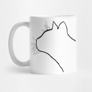 Cat Profile Cute Modern Vegan Elegant Love Cats Forever Vegetarian Gift Brithday Trend Mug